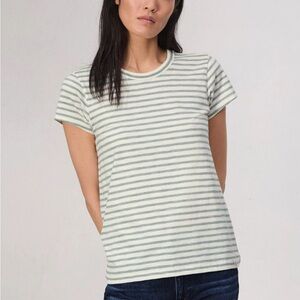 NWT rag & bone Blue and White Striped Crew Slub Tee